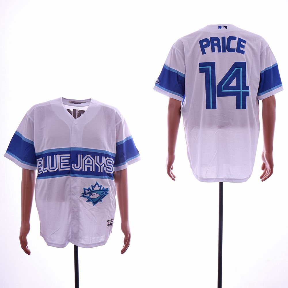 Men Toronto Blue Jays #14 Price White Game MLB Jerseys->toronto blue jays->MLB Jersey